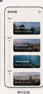 Timeline screen